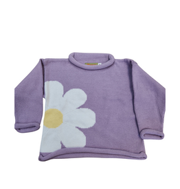 Luigi Lavender Roll Neck Sweater with Daisy
