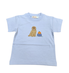 Luigi Lt Sky Blue SS Tshirt, Doodle/ Pumpkin