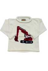 Claver Ivory Roll Neck Sweater, Large Excavator