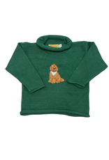 Claver Hunter Green Roll Neck Sweater, Doodle w/ Bandana