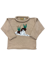 Claver Sand Roll Neck Sweater, Pointer w/ Cattails