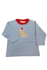 Luigi Blue and White Stripe LS Tshirt with Lab/ Lights