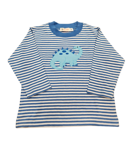 Luigi Blue and White Stripe LS Tshirt, Brontosaurus