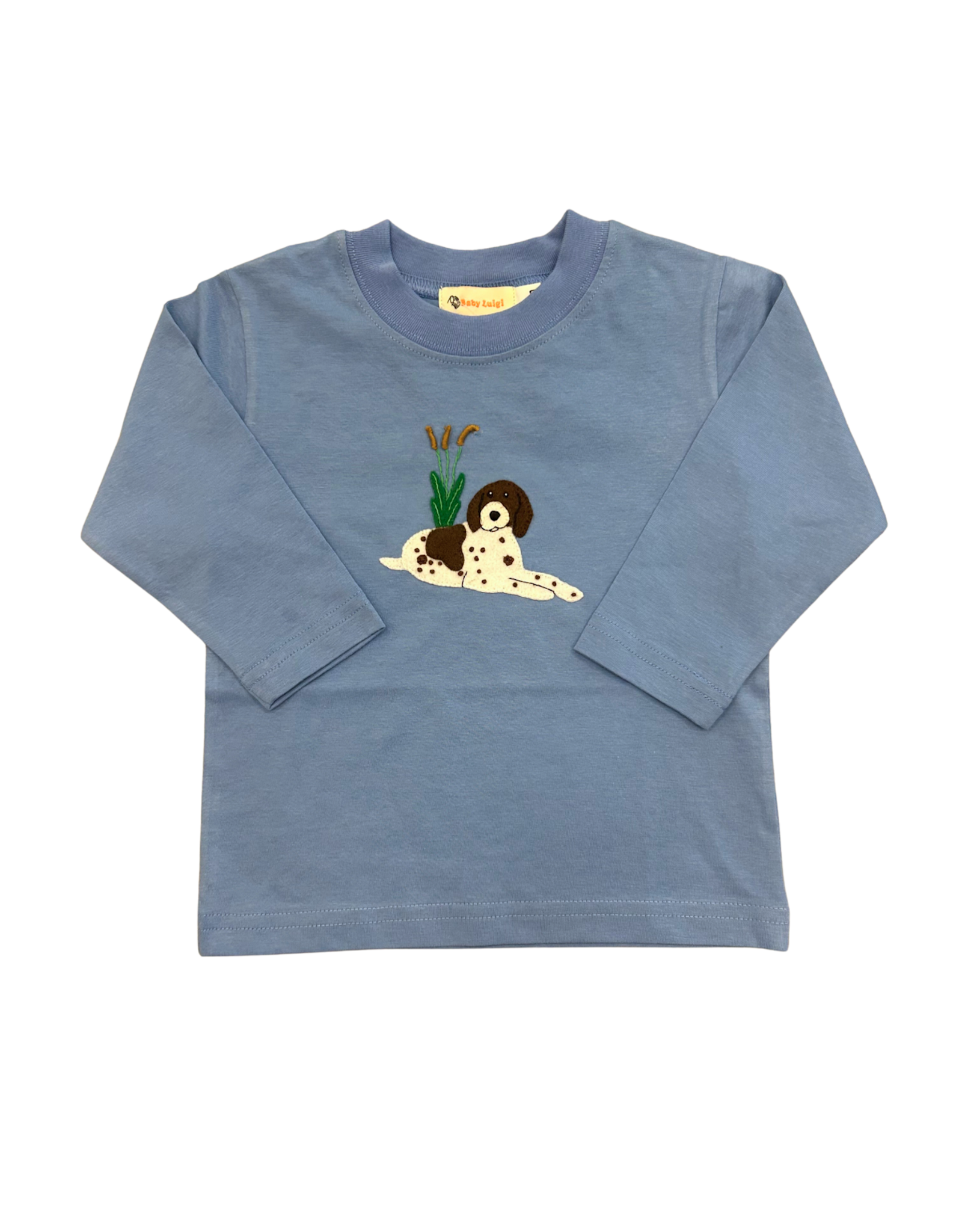 Luigi Chambray LS Tshirt, Dog/ Cattails