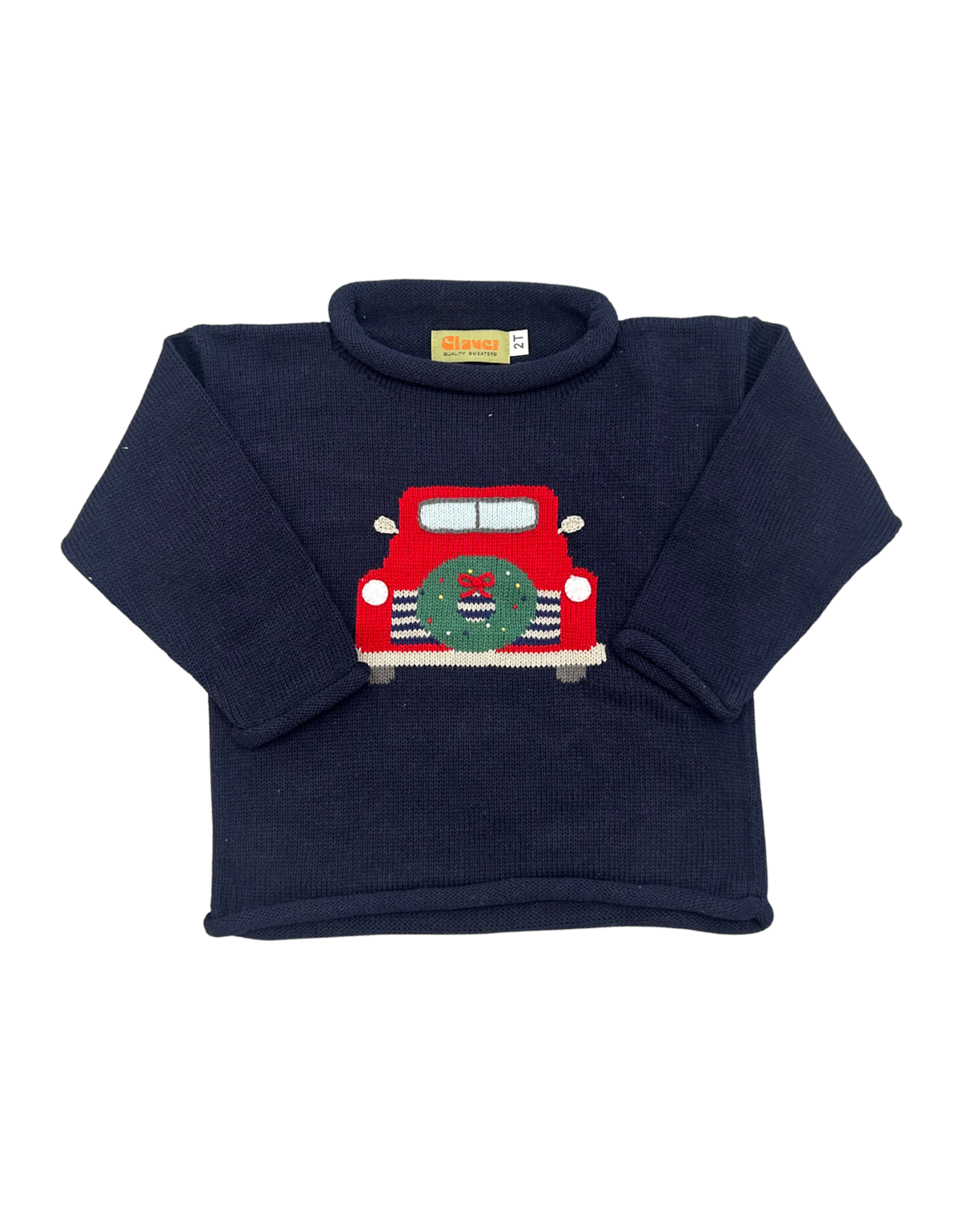 Claver Twilight Roll Neck Sweater, Antique Christmas Truck