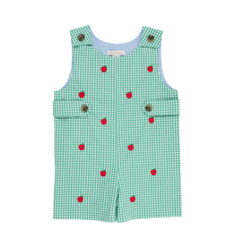 The Beaufort Bonnet Company Jack Keene Jon Jon - Green Gingham with Apples