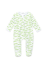 Magnolia Baby Bayou Baby Print Zip Footie, Light Blue