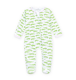 Magnolia Baby Bayou Baby Print Zip Footie, Pink