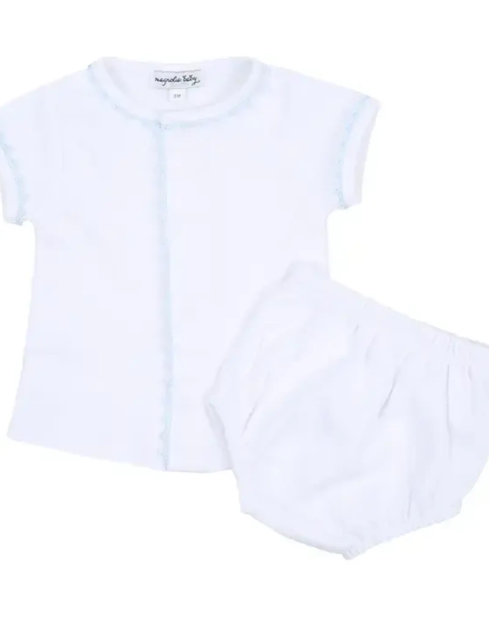 Magnolia Baby Baby Joy Blue Crochet Trim Diaper Cover Set