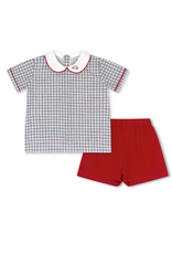 LullabySet Sibley Short Set, Primary Plaid
