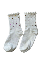 Blended Spirit Purple/Gold Stoned Socks OS