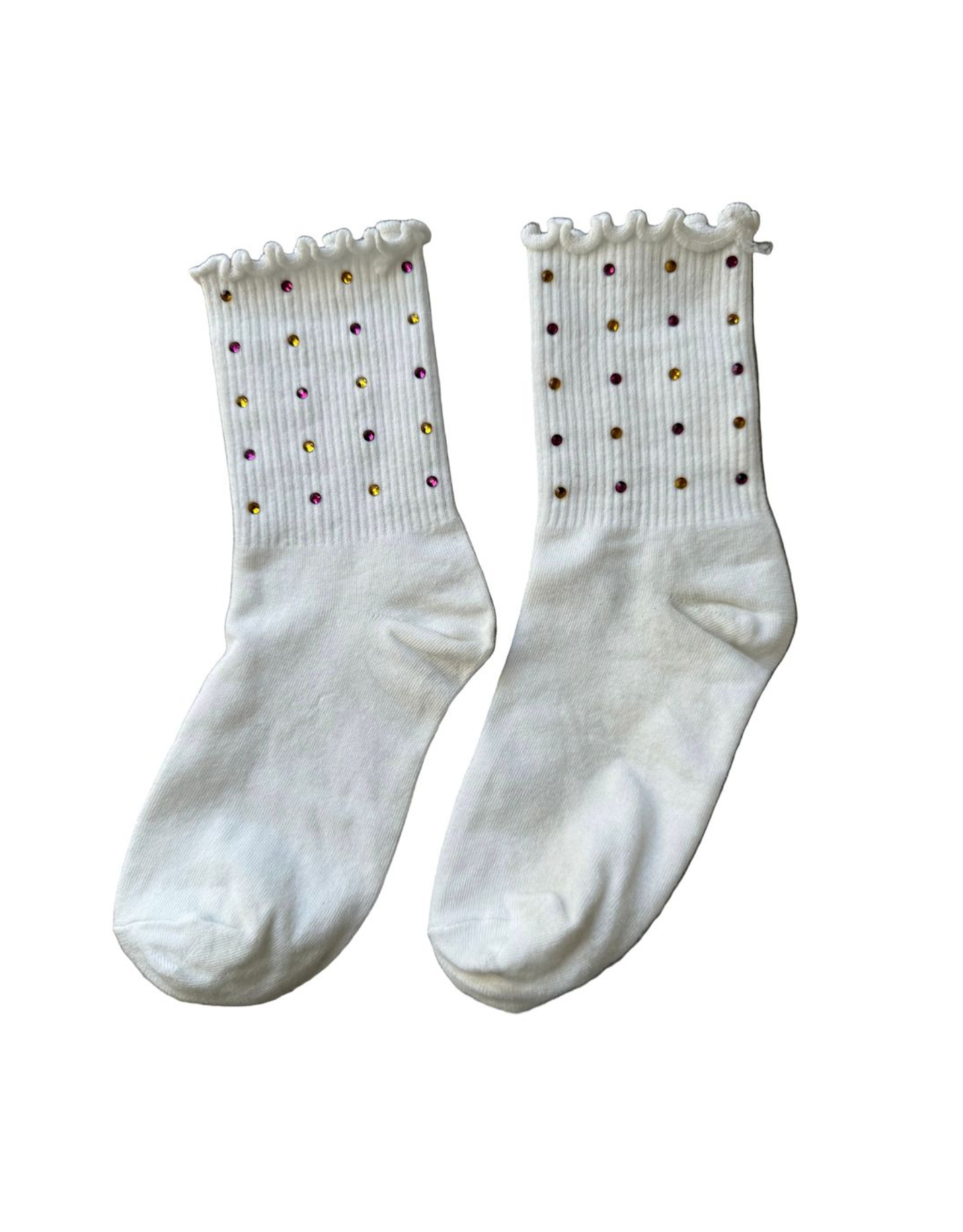 Blended Spirit Purple/Gold Stoned Socks OS