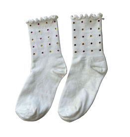 Blended Spirit Purple/Gold Stoned Socks OS