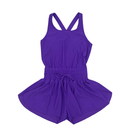 Blended Spirit Purple Athletic Butterfly Romper