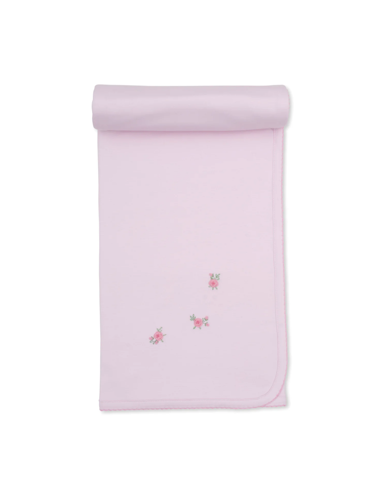 Kissy Kissy Pink Blanket with Hand Emb, SCE Cottage Roses