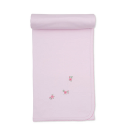 Kissy Kissy Pink Blanket with Hand Emb, SCE Cottage Roses