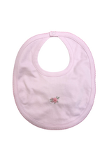 Kissy Kissy Pink Bib with Hand Emb, SCE Cottage Roses