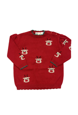Luigi Red Rudolph Scallop Sweater