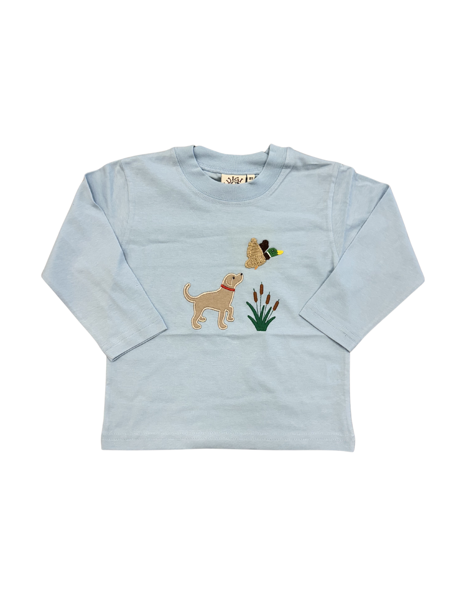 Luigi Blue LS Shirt with Dog and Mallard