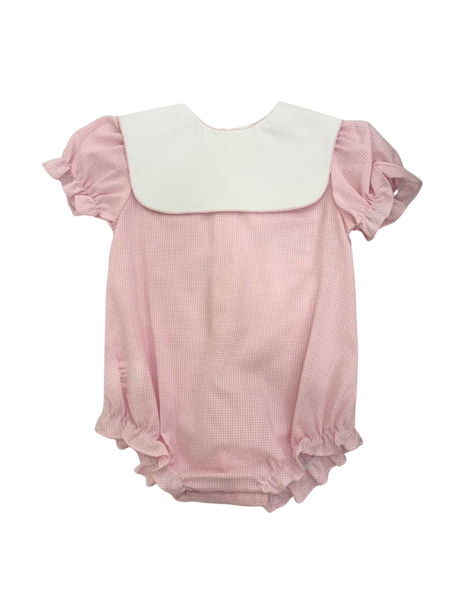 Rosalina Pink Gingham Bubble w/ Square Collar
