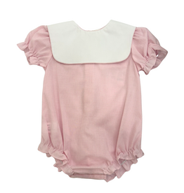 Rosalina Pink Gingham Bubble w/ Square Collar
