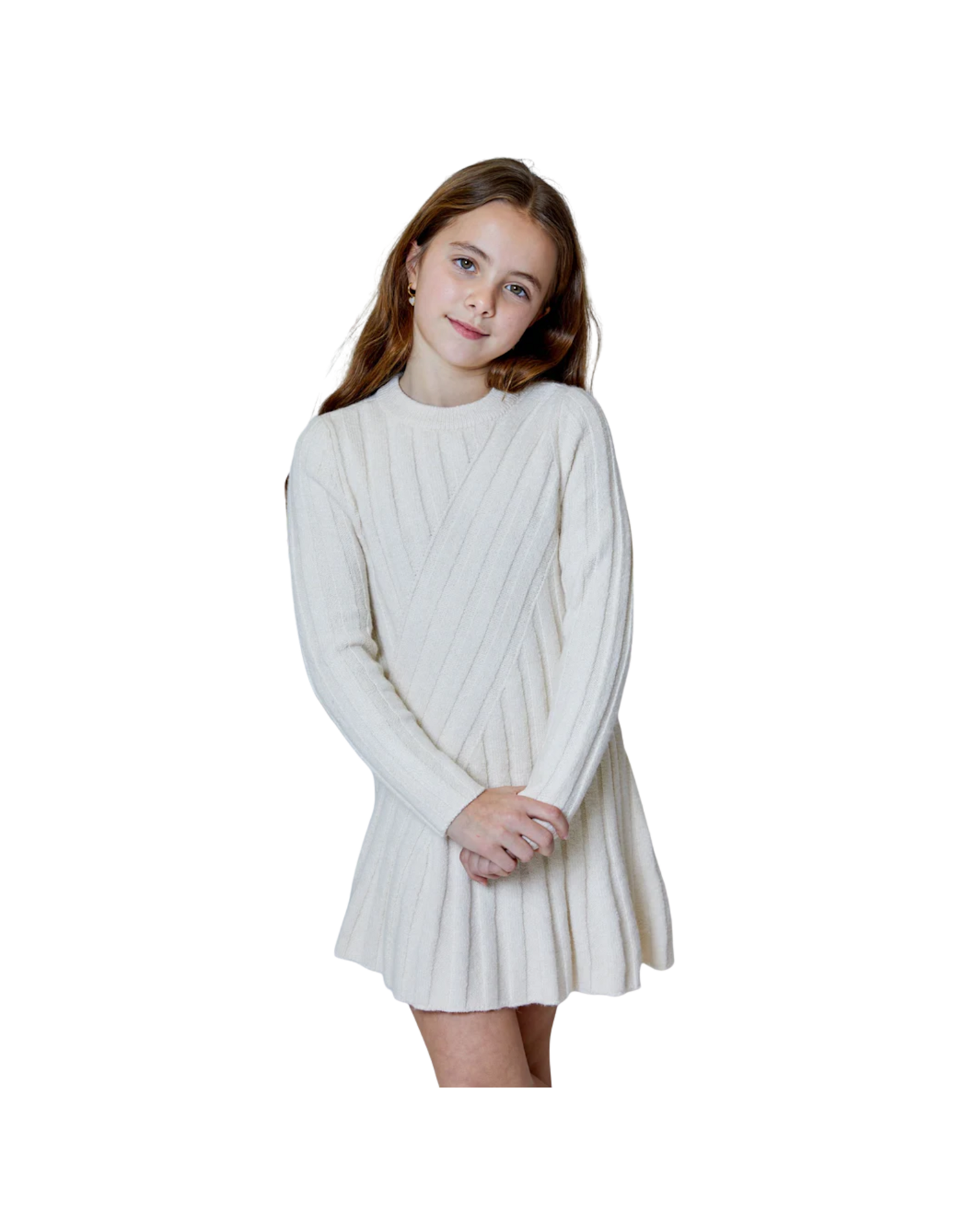 Design History Cream Textured Sweater Dress