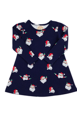 The Beaufort Bonnet Company Long Sleeve Penny Play Dress, Jolly Old St. Nick