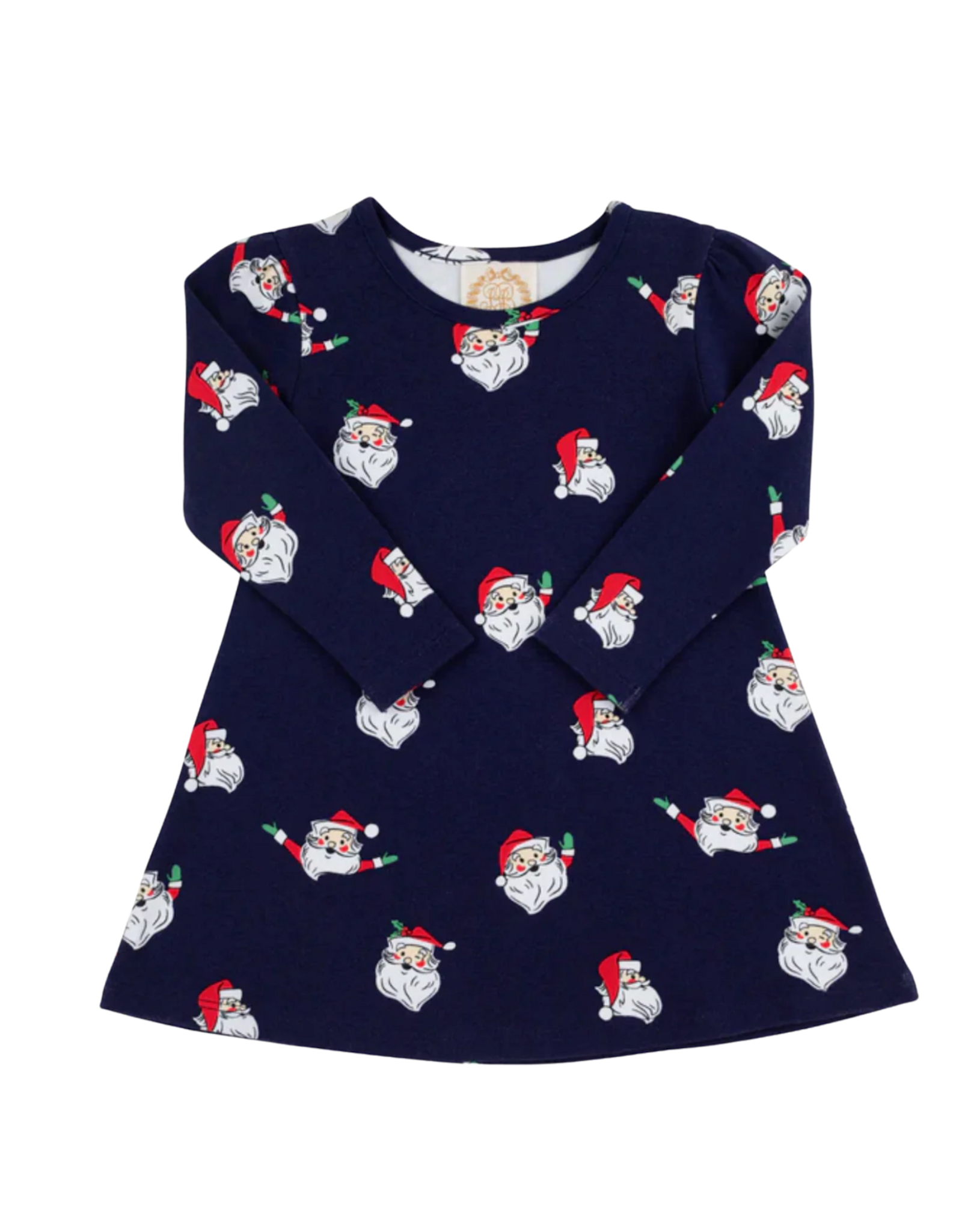 The Beaufort Bonnet Company Long Sleeve Penny Play Dress, Jolly Old St. Nick