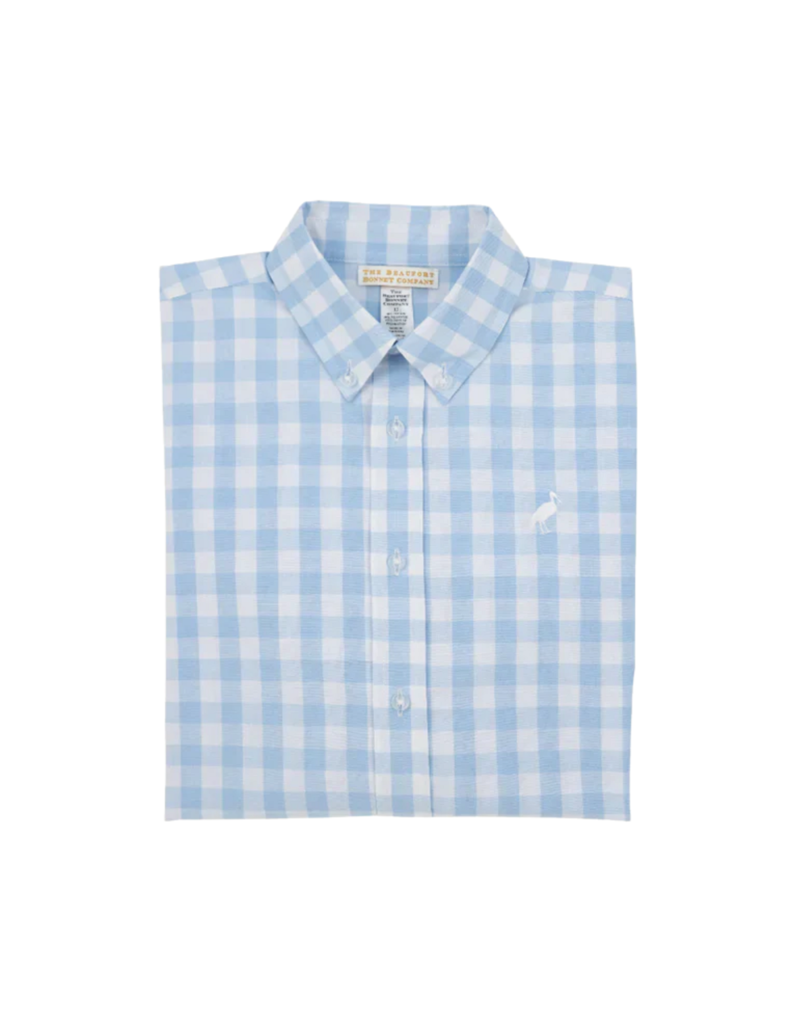 The Beaufort Bonnet Company Dean`s List Dress Shirt, Beale Street Blue Gingham