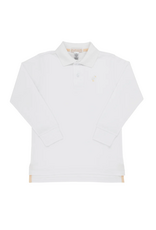 The Beaufort Bonnet Company Prim and Proper LS Pima Polo Worth Ave White