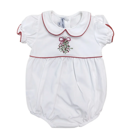 Sweet Dreams Mistletoe Embroidered White Bubble