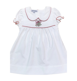 Sweet Dreams Mistletoe Embroidered White Dress