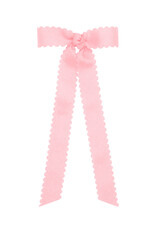 WeeOnes Mini Scalloped Edge Bow With Tails