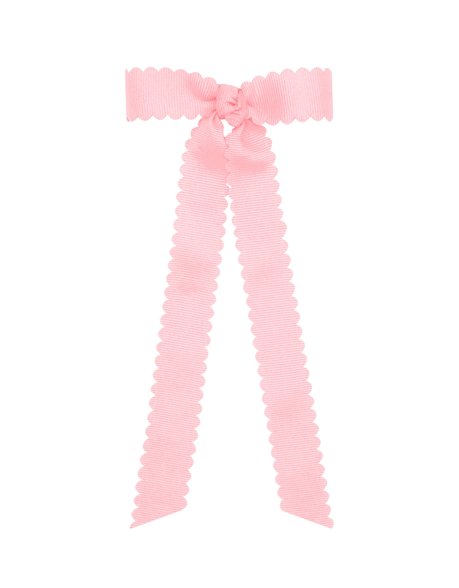 WeeOnes Mini Scalloped Edge Bow With Tails