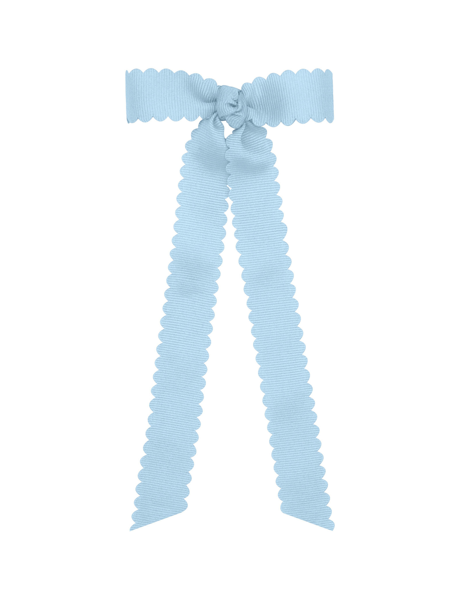 WeeOnes Mini Scalloped Edge Bow With Tails