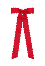 WeeOnes Mini Scalloped Edge Bow With Tails