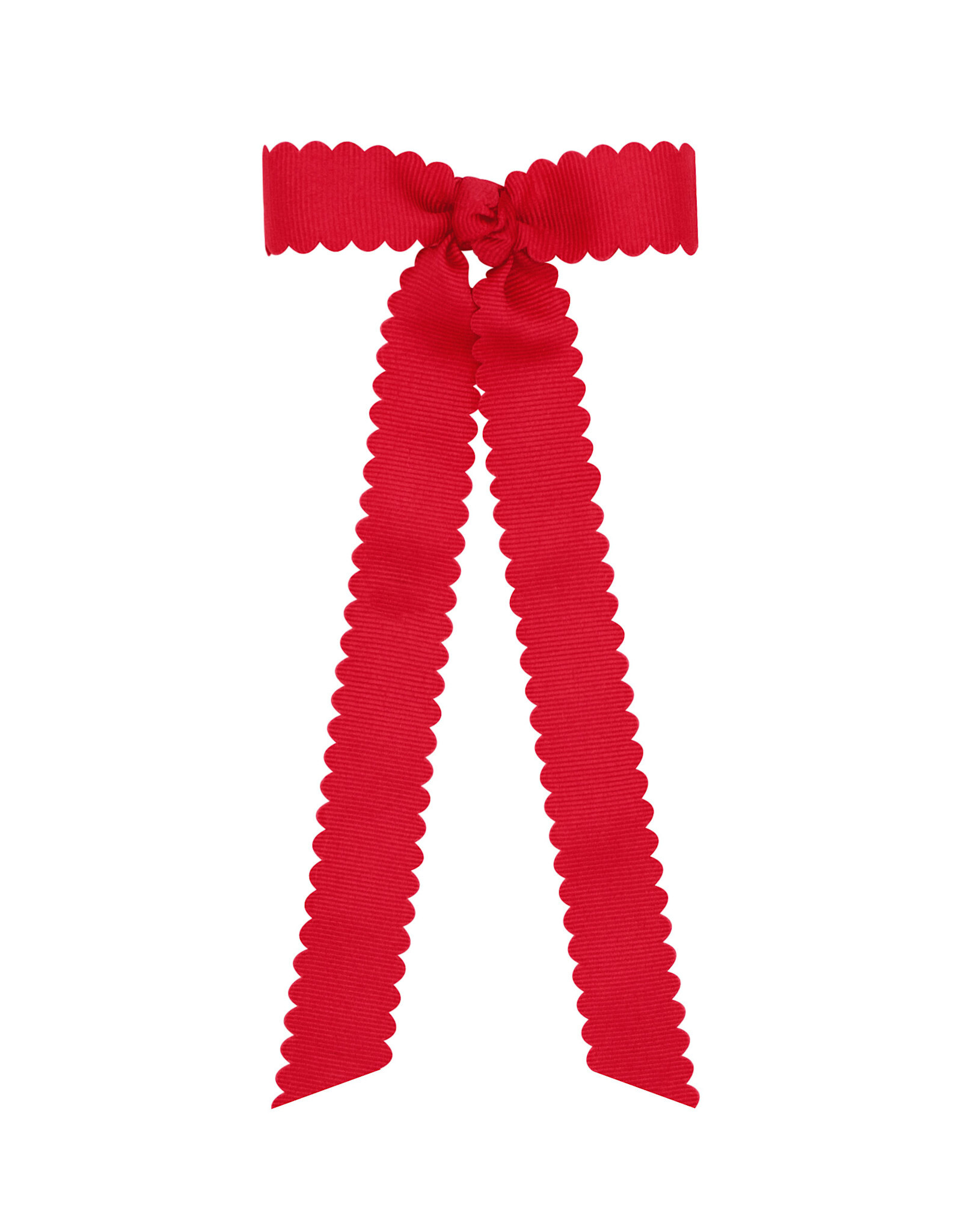 WeeOnes Mini Scalloped Edge Bow With Tails