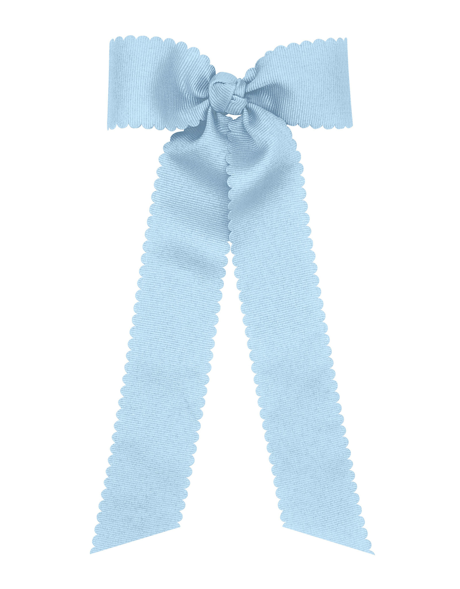 WeeOnes Medium Scalloped Edge Bow w/ Tails