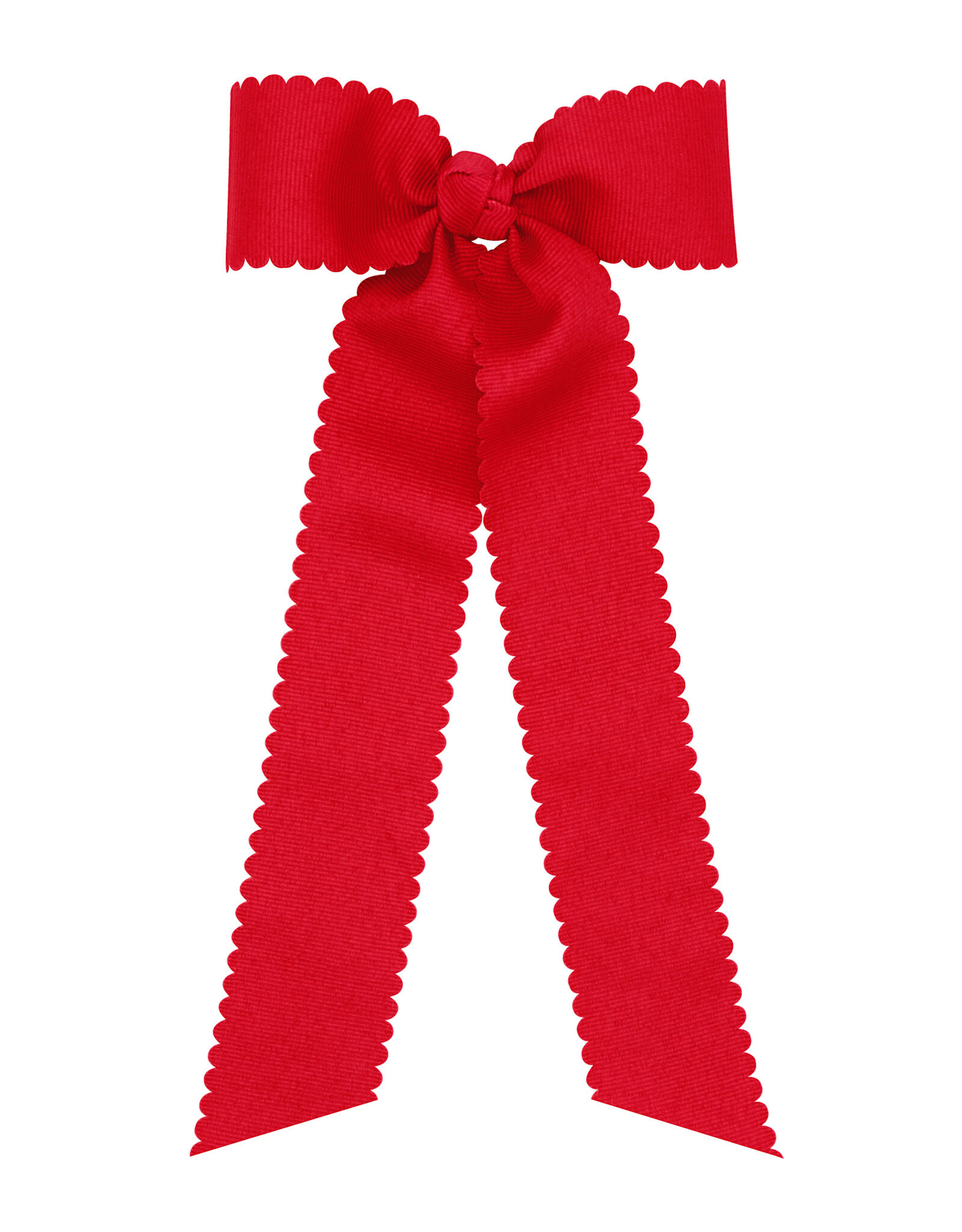 WeeOnes Medium Scalloped Edge Bow w/ Tails