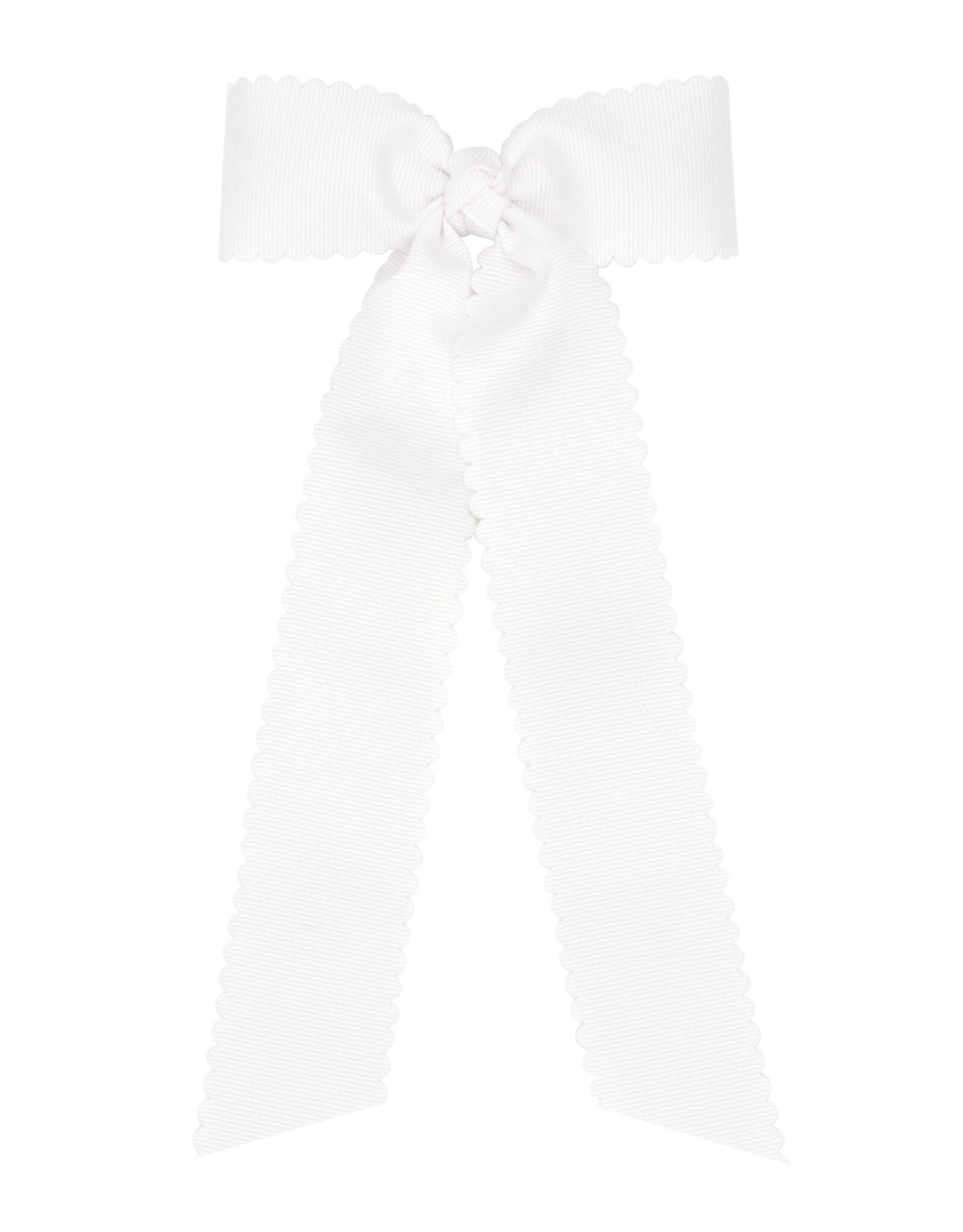 WeeOnes Medium Scalloped Edge Bow w/ Tails