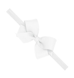 WeeOnes Mini Bow Headband White
