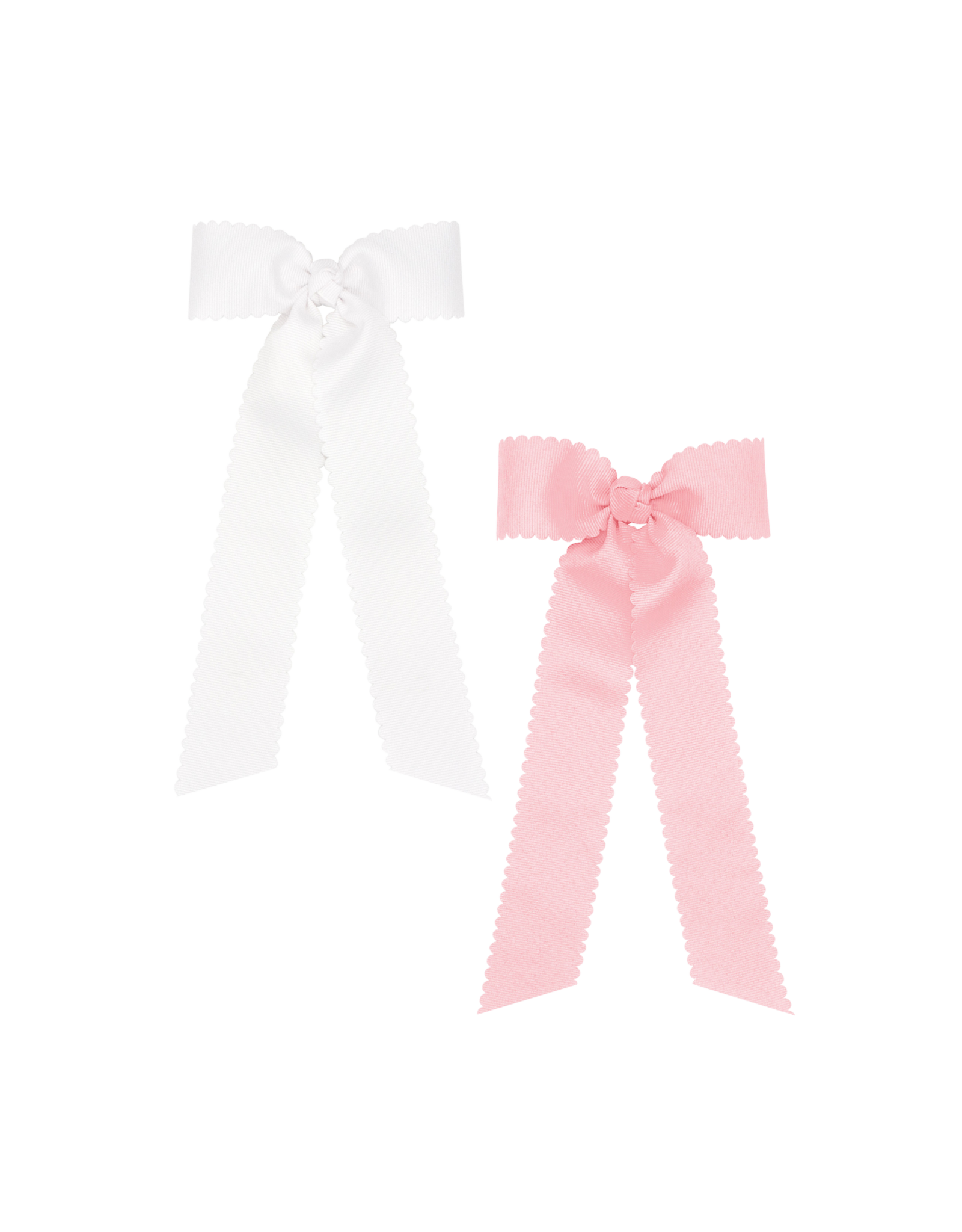 WeeOnes Medium Scalloped Edge Bow w/ Tails