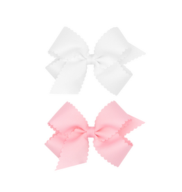 WeeOnes Medium Scalloped Edge Bow