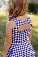 Blended Spirit Purple Gingham Athletic Skirt Set
