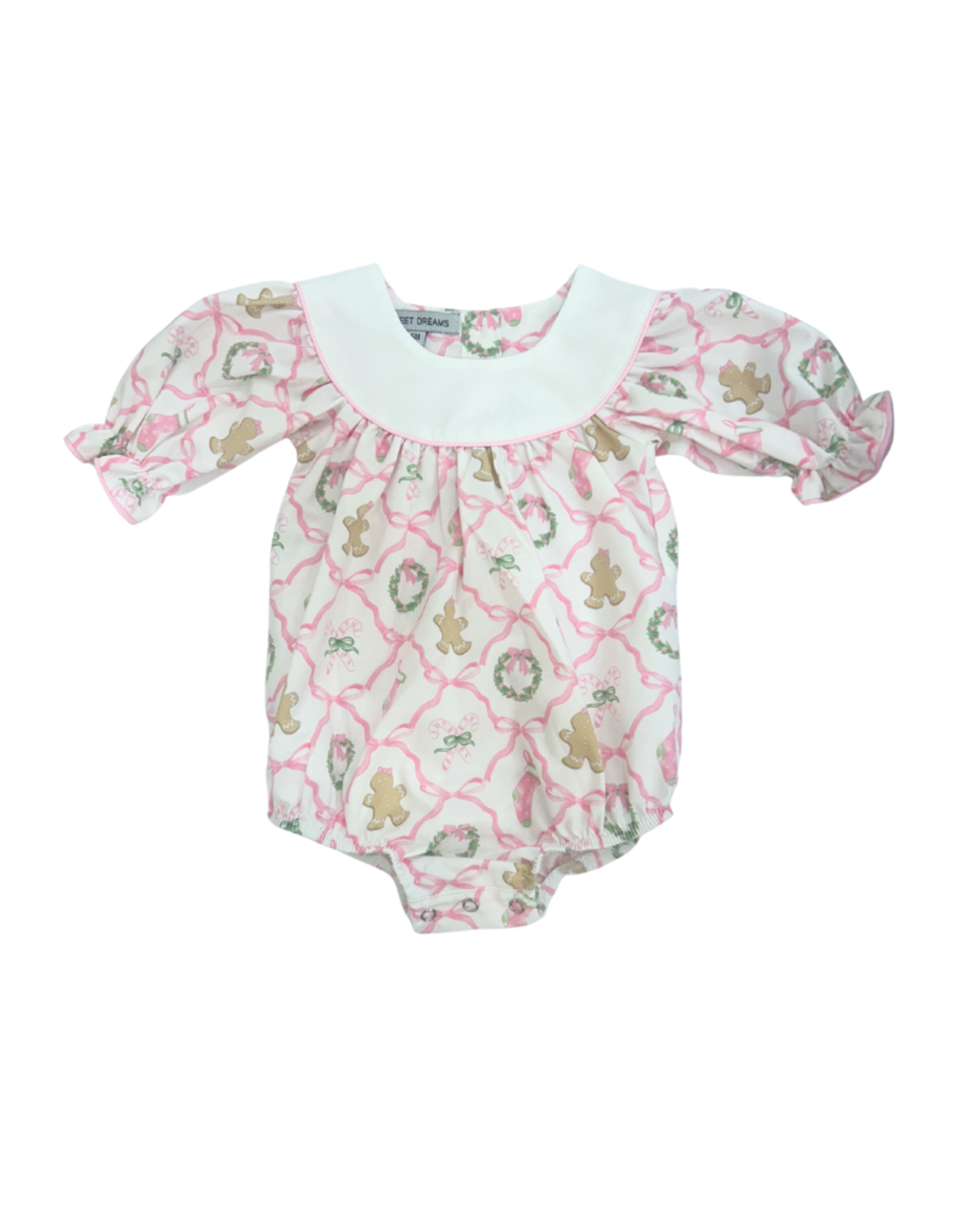 Sweet Dreams Christmas Bow Trellis Print Bubble