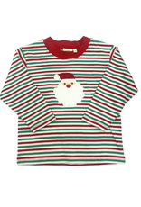 Luigi White/Green Stripe LS Boy Santa Tee