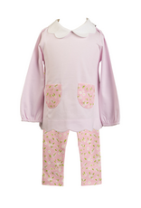 The Proper Peony Pink Petal LS Pima Tunic Set