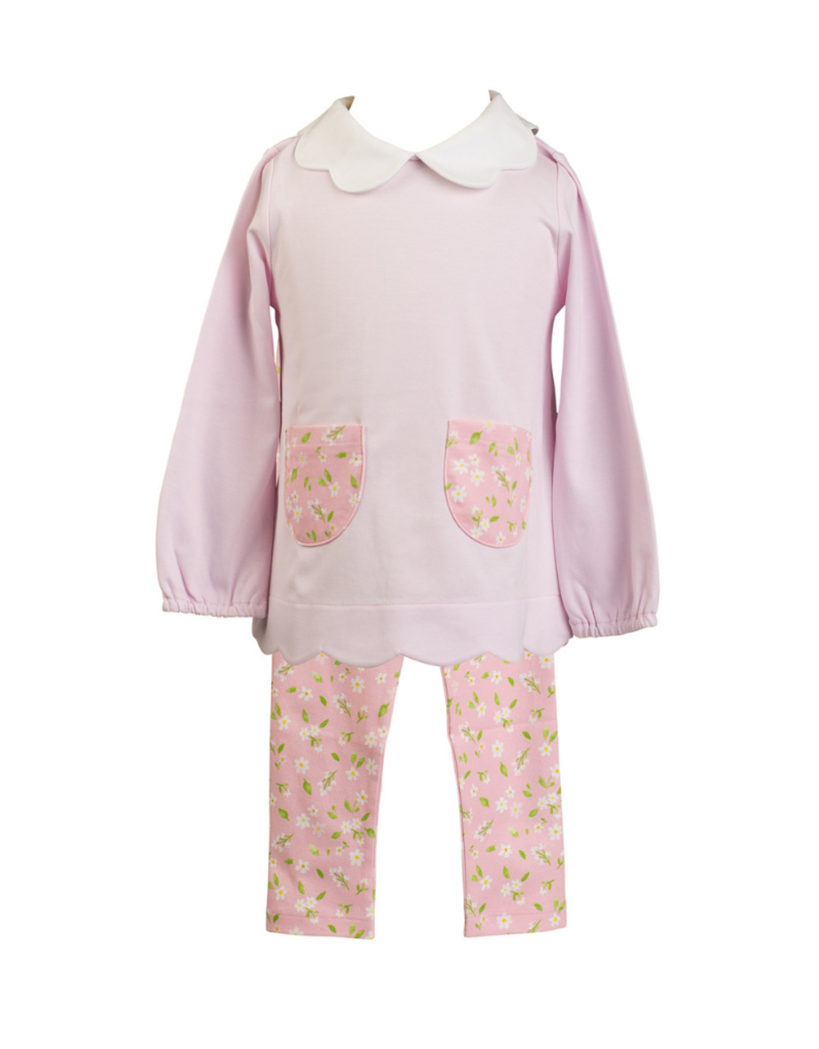 The Proper Peony Pink Petal LS Pima Tunic Set