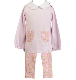 The Proper Peony Pink Petal LS Pima Tunic Set *PRESALE*