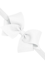 WeeOnes Small Bow Headband White